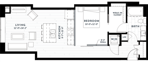 1N Floor plan at Custom House, Minnesota