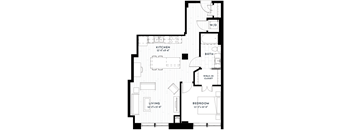 1S Floor plan at Custom House, St. Paul, MN 55101