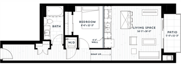 1W Floor plan at Custom House, St. Paul