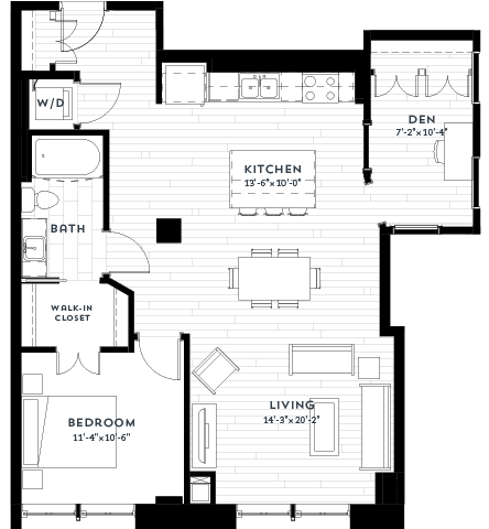 1+A Floor plan at Custom House, Minnesota, 55101