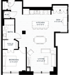 1+B Floor plan 1+B Floor plan at Custom House, St. Paul, MN 55101