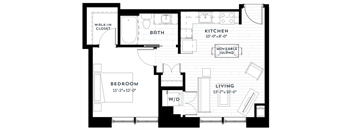 1C Floor plan at Custom House, St. Paul, MN 55101