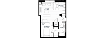 1G Floor plan at Custom House, St. Paul, 55101