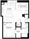 1G Floor plan 1G Floor plan at Custom House, St. Paul, 55101