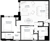 2E Floor plan 2E Floor plan at Custom House, St. Paul, MN 55101