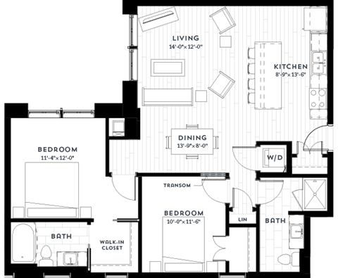 2F Floor plan at Custom House, St. Paul, MN