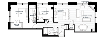 2J Floor plan Floor planat Custom House, St. Paul, Minnesota