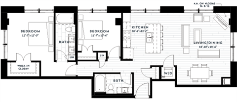 2J Floor plan Floor planat Custom House, St. Paul, Minnesota
