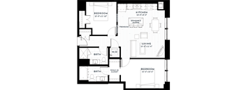 2A Floor plan at Custom House, St. Paul