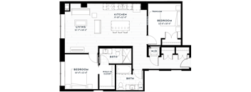 2D Floor plan at Custom House, St. Paul, 55101