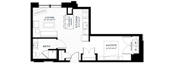 A2 Floor plan at Custom House, St. Paul, MN