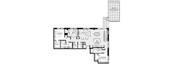PH6 Floor plan at Custom House, St. Paul, Minnesota