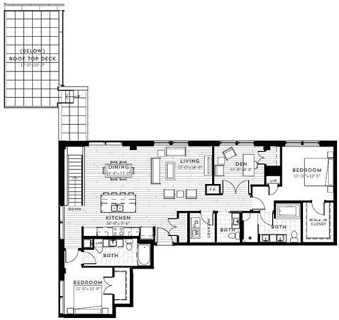 PH7 Floor plan at Custom House, St. Paul