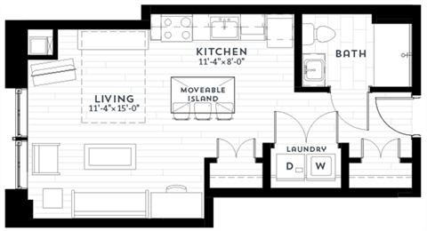 S3 Floor plan at Custom House, St. Paul, MN 55101
