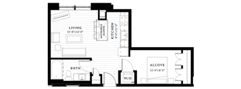 A5 Floor plan at Custom House, St. Paul, 55101
