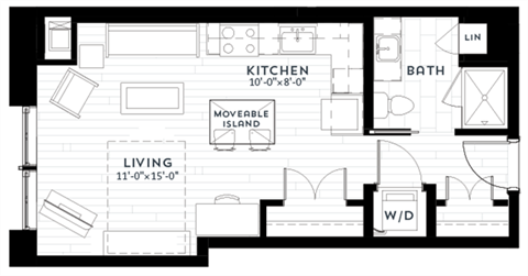 S1 Floor plan at Custom House, St. Paul, MN
