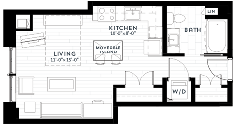 S2 Floor plan at Custom House, St. Paul, Minnesota