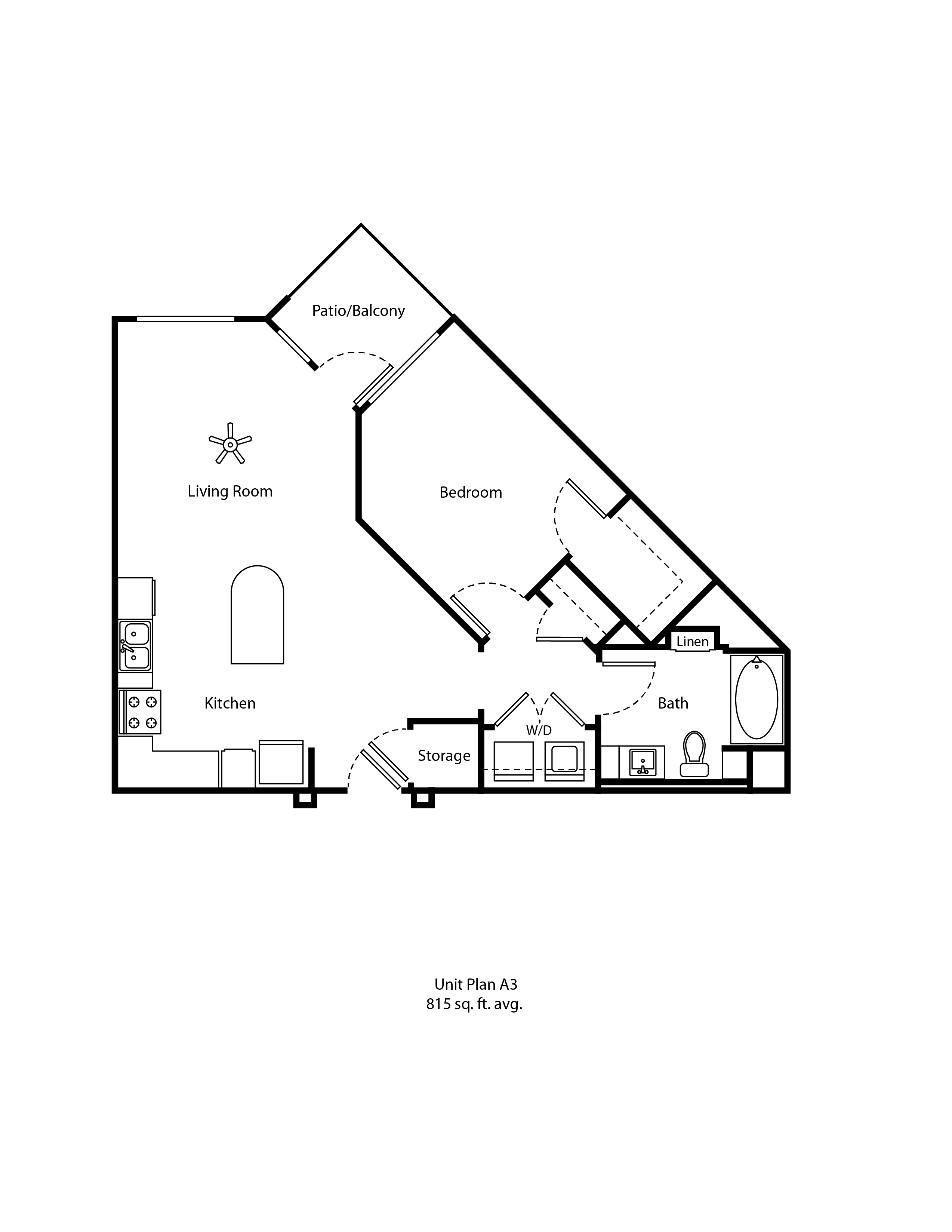 One11_Corona CA_Floor Plan A3_One Bedroom One Bathroom