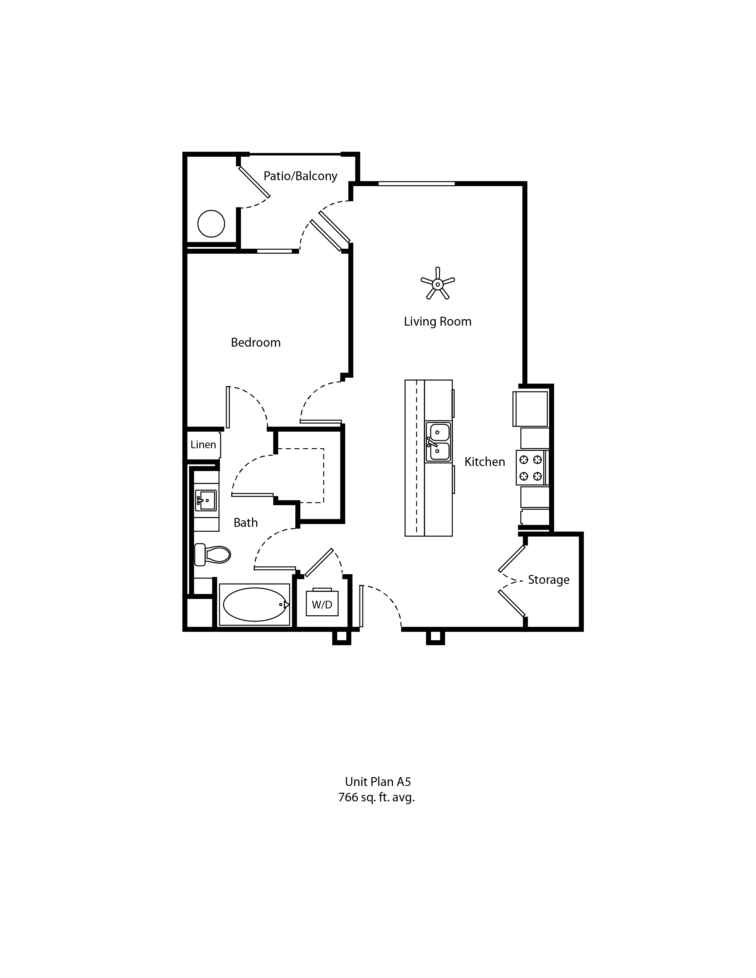 One11_Corona CA_Floor Plan A5_One Bedroom One Bathroom