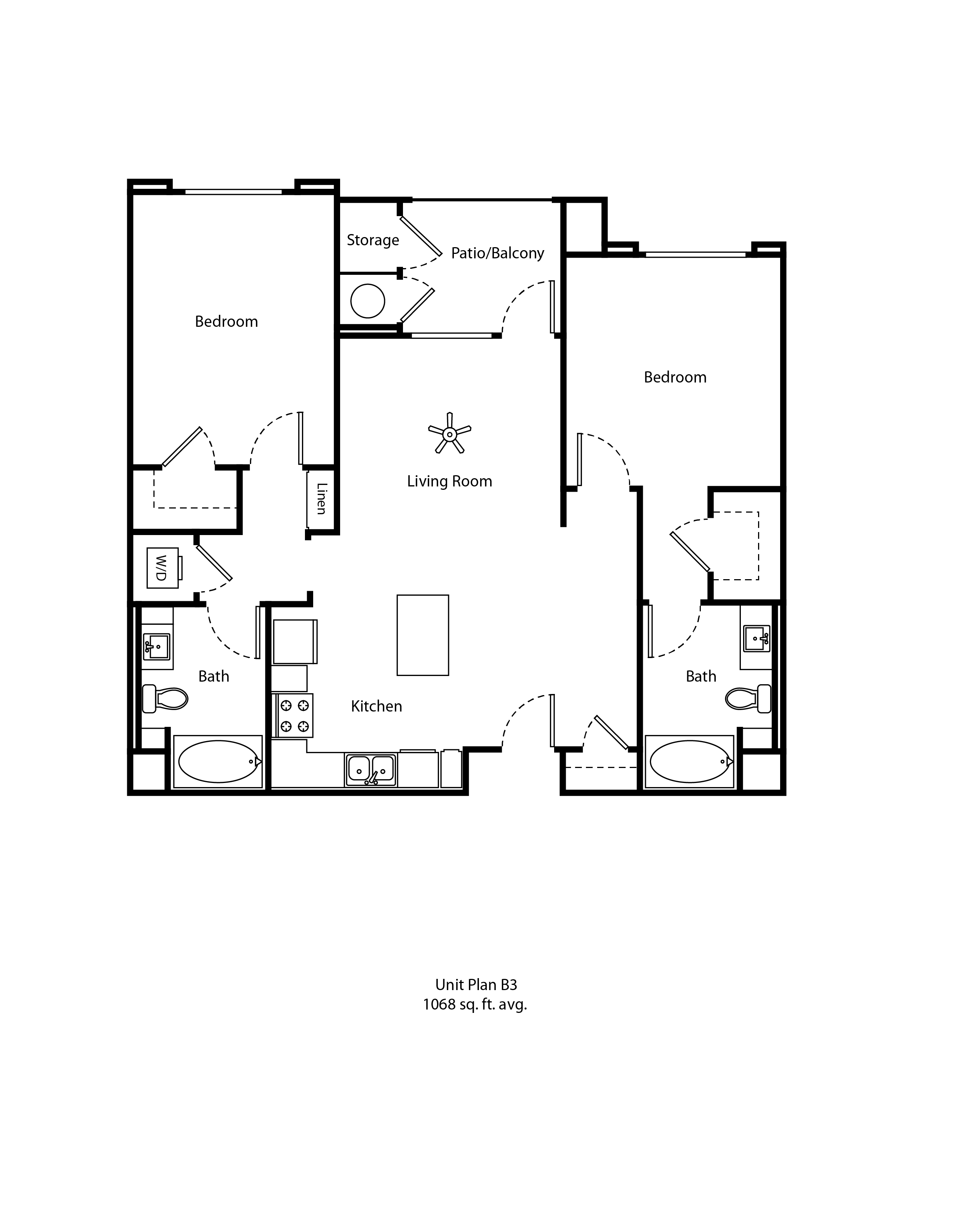 One11_Corona CA_Floor Plan B3_Two Bedroom Two Bathroom