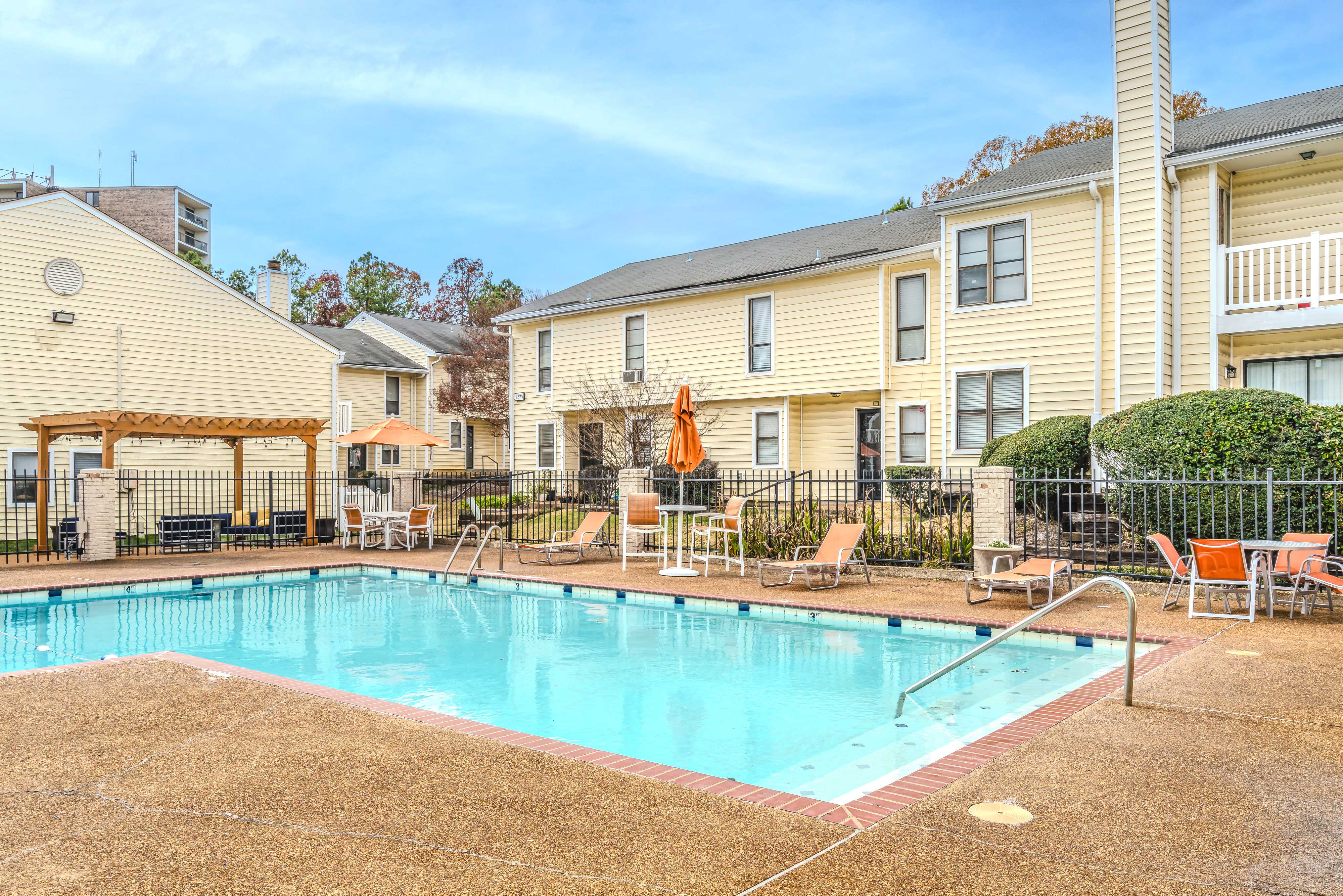 the swimming pool at our apartments