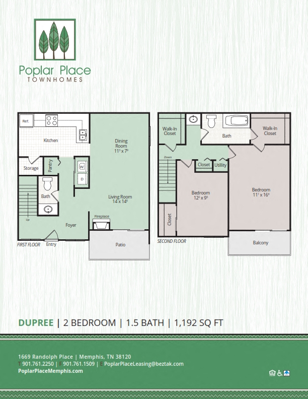 Poplar Place Townhomes 1669 Randolph Place Memphis Tn