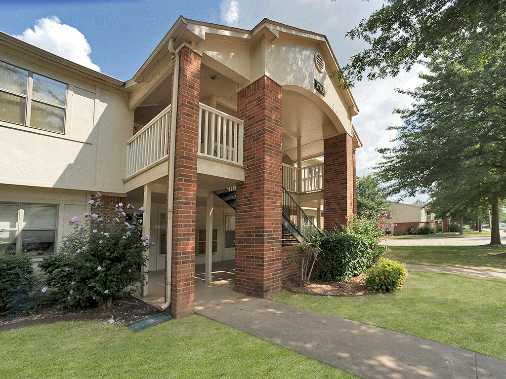 our apartments offer a walkway to the entrance of the building