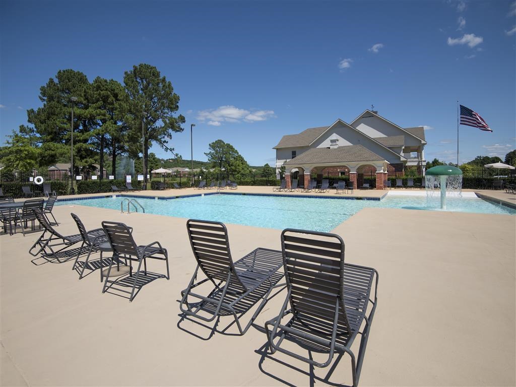 Poolside Sundeck with Cabana and Changing Rooms at The Links at Cadron Valley, Conway, AR
