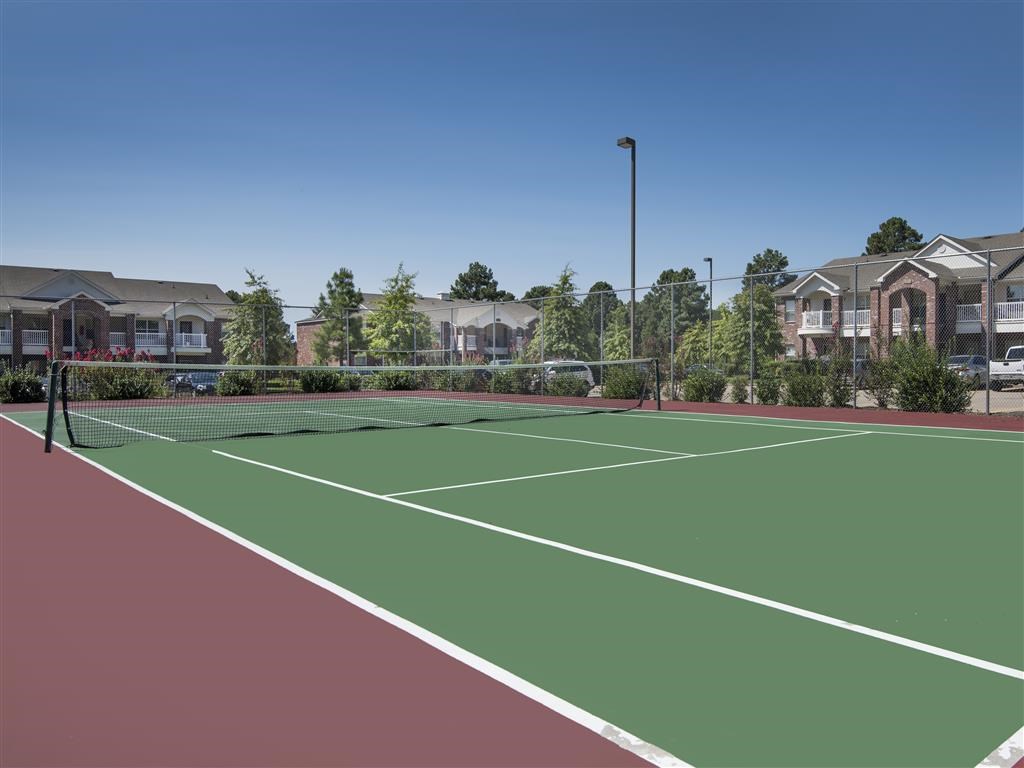 Lighted Hard-Surface Tennis Court at The Links at Cadron Valley, Conway,Arkansas