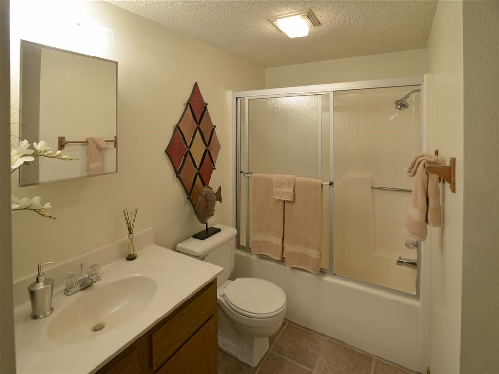 a bathroom with a sink toilet and a shower