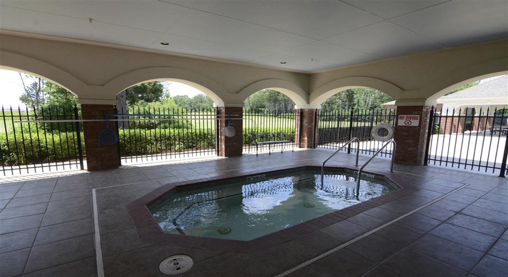 a hot tub in the middle of a room