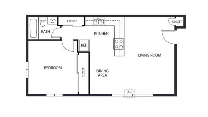 Northeast Villas Gardena Floor Plan Northeast Villas Apartments in Fridley, MN 1 Bedroom 1 Bath