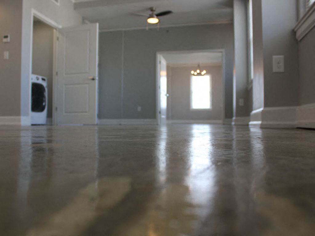 Polished concrete flooring in apartment home at Thomas Jefferson Tower, Alabama, 35203