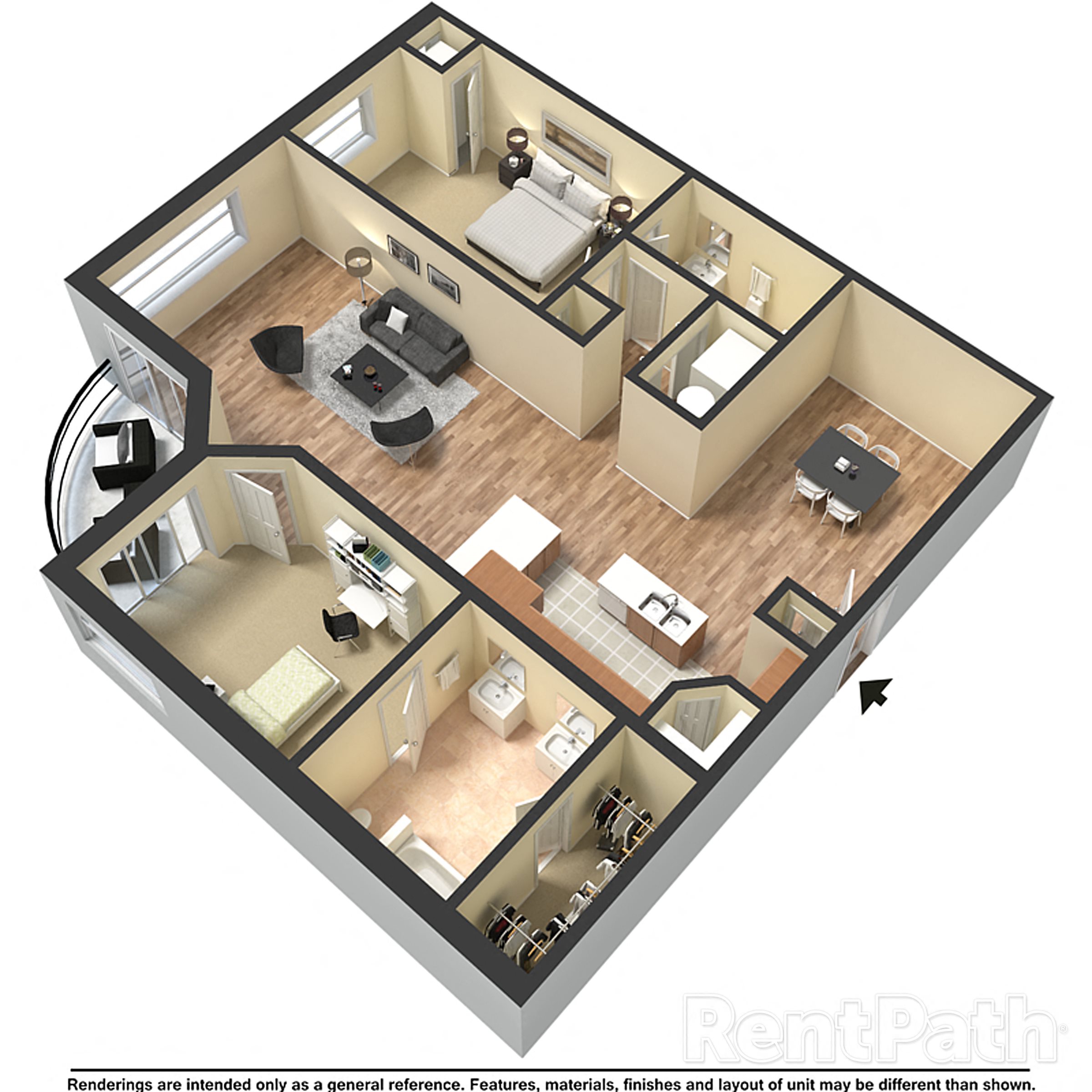 2x2 A Floor Plan 4