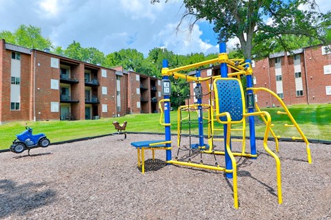 our apartments have a playground for kids and a dog