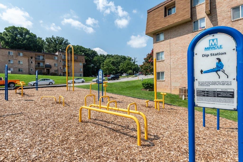 a playground at the apartments for rent
