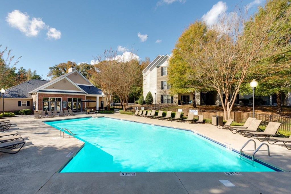 the swimming pool at the residence on lamar apartment homes