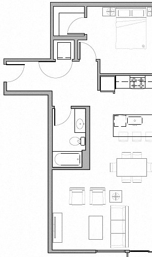 Floorplan Floorplan at The Whittaker, Seattle, WA 98116