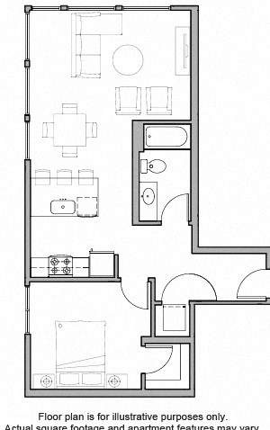 Floorplan Floorplan at The Whittaker, Seattle, Washington