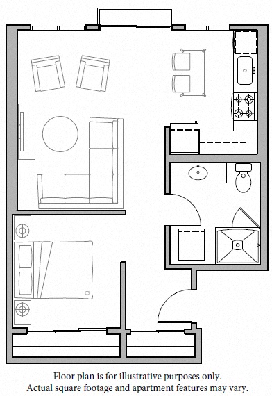 Floorplan at The Whittaker, Seattle, WA 98116
