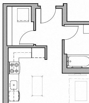 Floorplan Floorplan at The Whittaker, Seattle, WA 98116