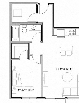 Floorplan Floorplan at The Whittaker, Seattle 98116