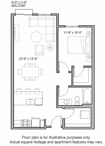 Floorplan at The Whittaker, Seattle 98116