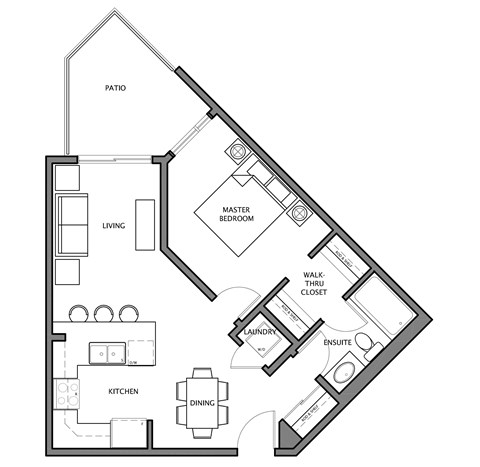 1 bed, 1 bath, upscale apartments with patio at Airdrie Place in Airdrie, AB