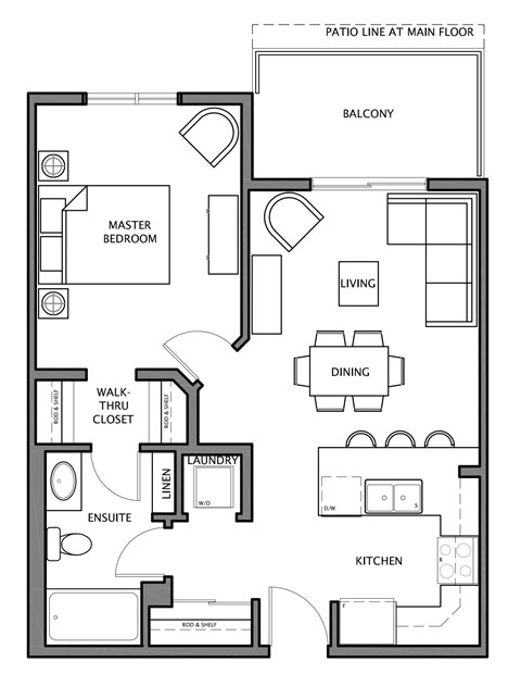 1 bed, 1 bath, spacious apartments with balcony access ata Airdrie Place in Airdrie, AB