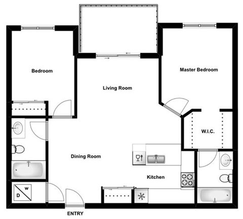 2 bed, 2 bath, generous apartments with ample storage at Airdrie Place in Airdrie, AB