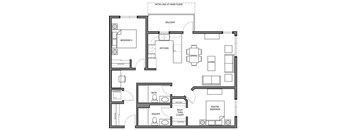 2 bed, 2 bath, open concept apartments with balcony views at Airdrie Place in Airdrie, AB