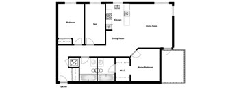 2 bed, 2 bath, generous apartments with den and balcony at Airdrie Place in Airdrie, AB