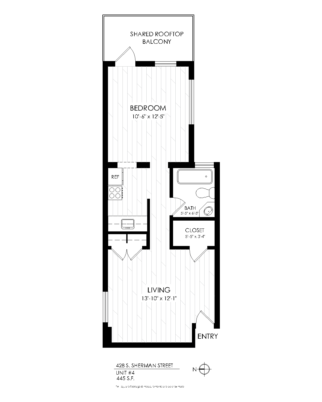 1 bedroom floorplan