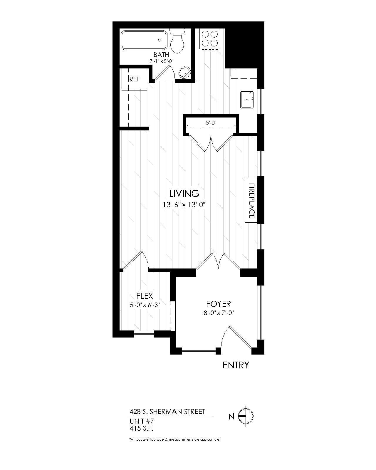 Studio floorplan